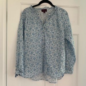 J. Crew Liberty print blouse